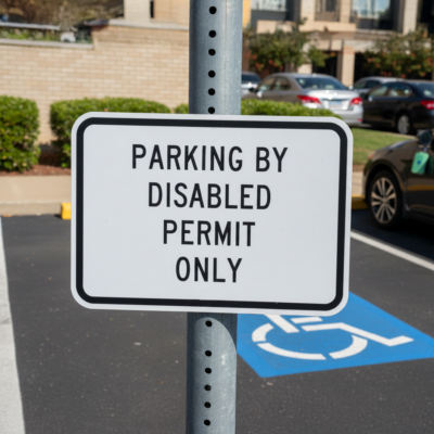 Parking By Disabled Permit Only