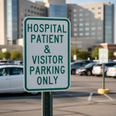 Hospital Patient & Visitor Parking Only