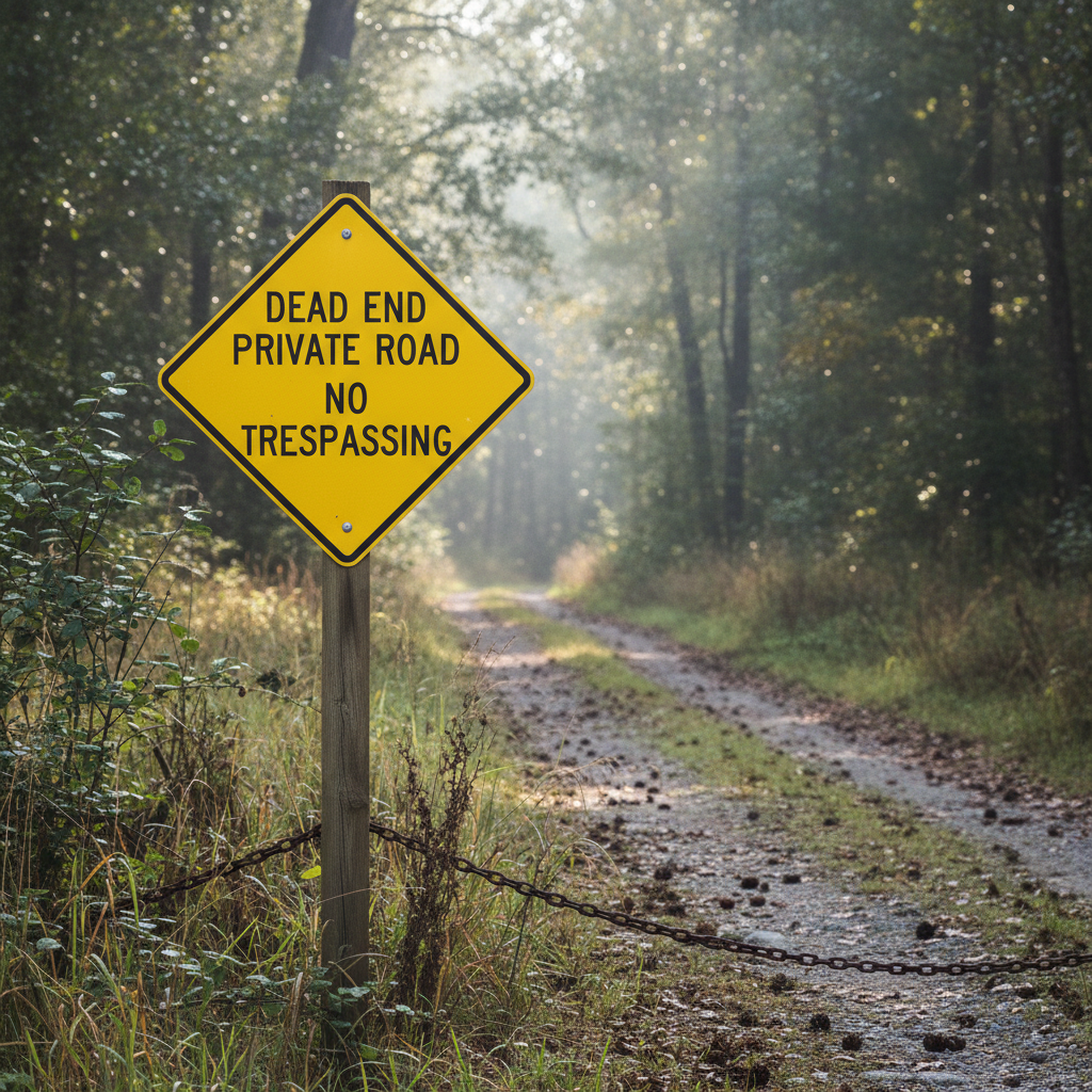Dead End Private Road No Trespassing - Image 2