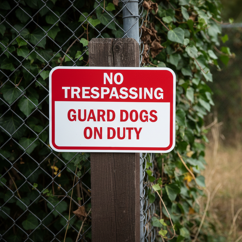 No Trespassing Guard Dogs On Duty - Image 2
