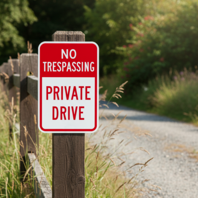No Trespassing Private Drive