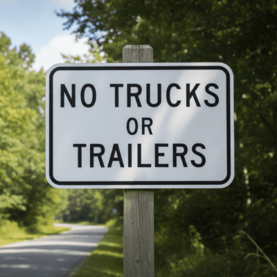 No Trucks Or Trailers
