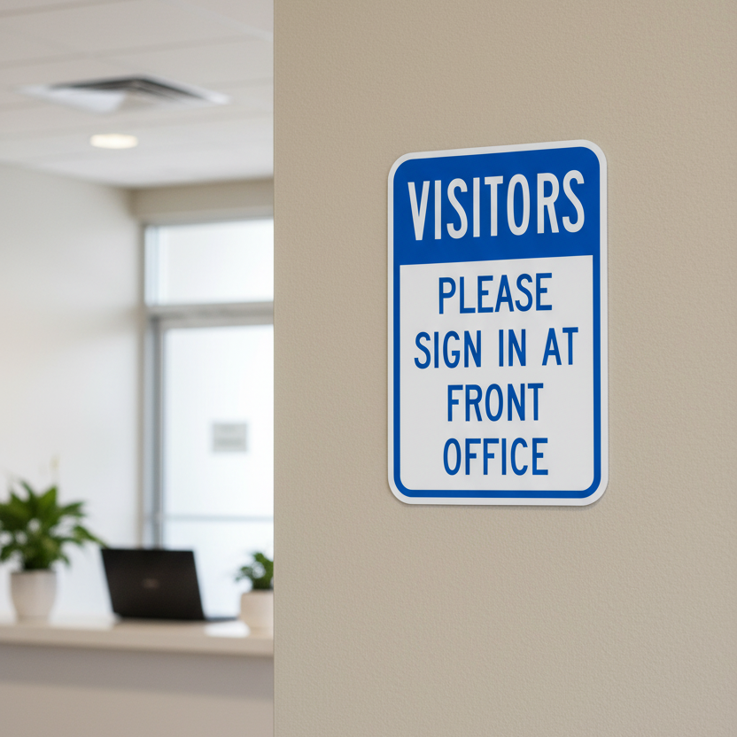 Visitors Please Sign In At Front Office
