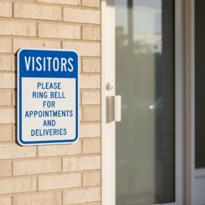 Visitors, Please Ring Bell For Appointment