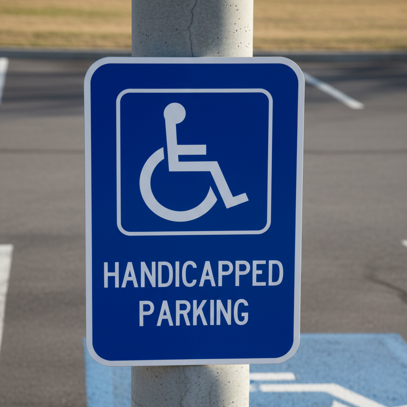 Handicapped Parking (W/ Handicap Symbol)