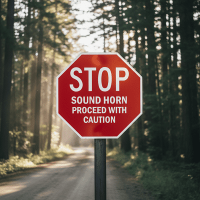 Stop Sound Horn Proceed With Caution