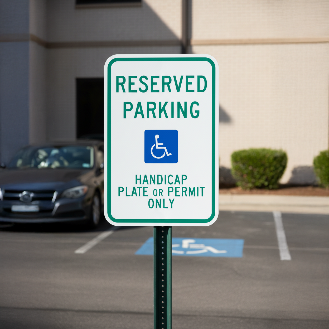 Reserved Parking (HC Sym) Handicap Plate or Permit Only - Image 2