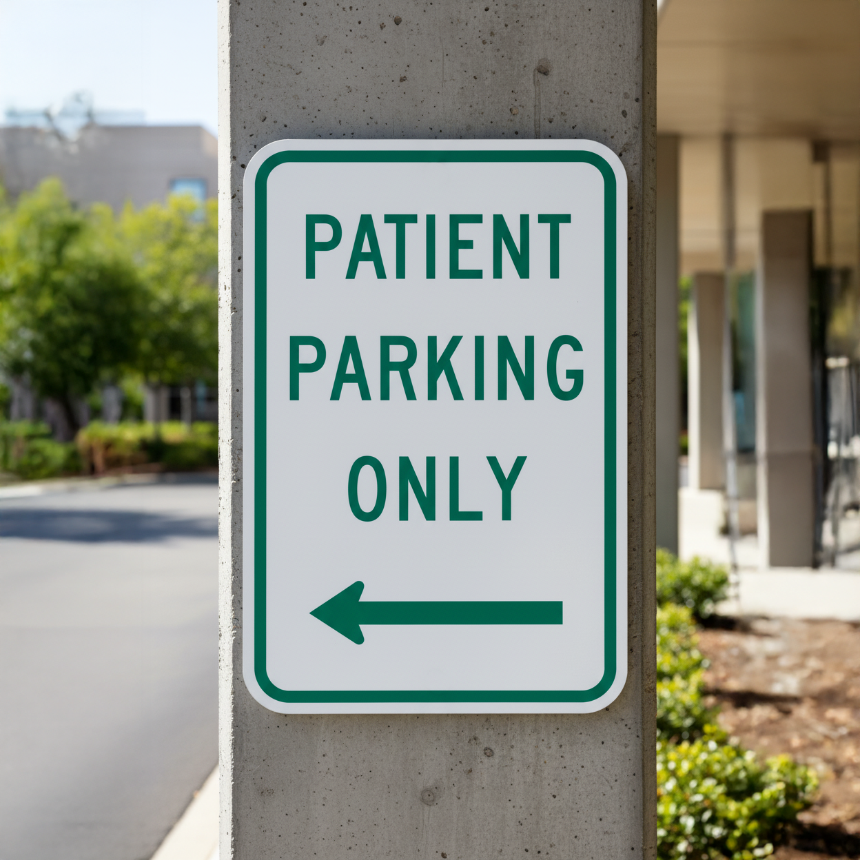Patient Parking Only (Left Arrow) <
