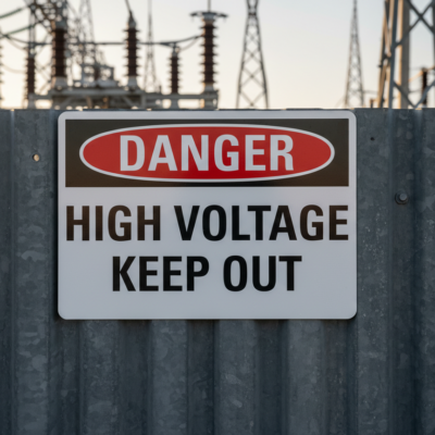 Danger High Voltage Keep Out