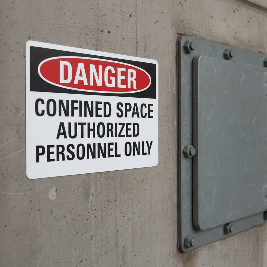 Danger Confined Space Authorized Personnel Only - Image 2