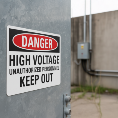 Danger High Voltage Unauthorized Personnel Keep Out