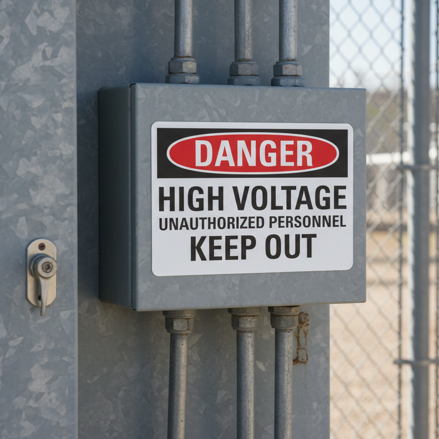 Danger High Voltage Unauthorized Personnel Keep Out - Image 2