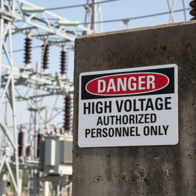 Danger High Voltage Authorized Personnel Only