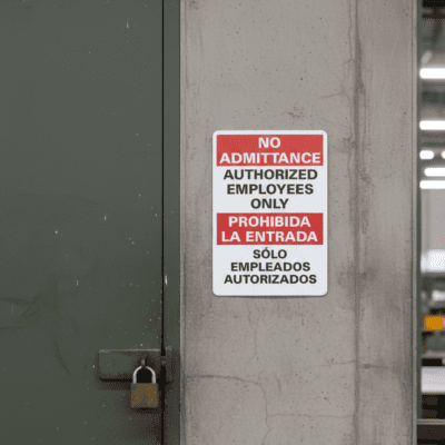 No Admittance Authorized Employees Only (Bilingual)