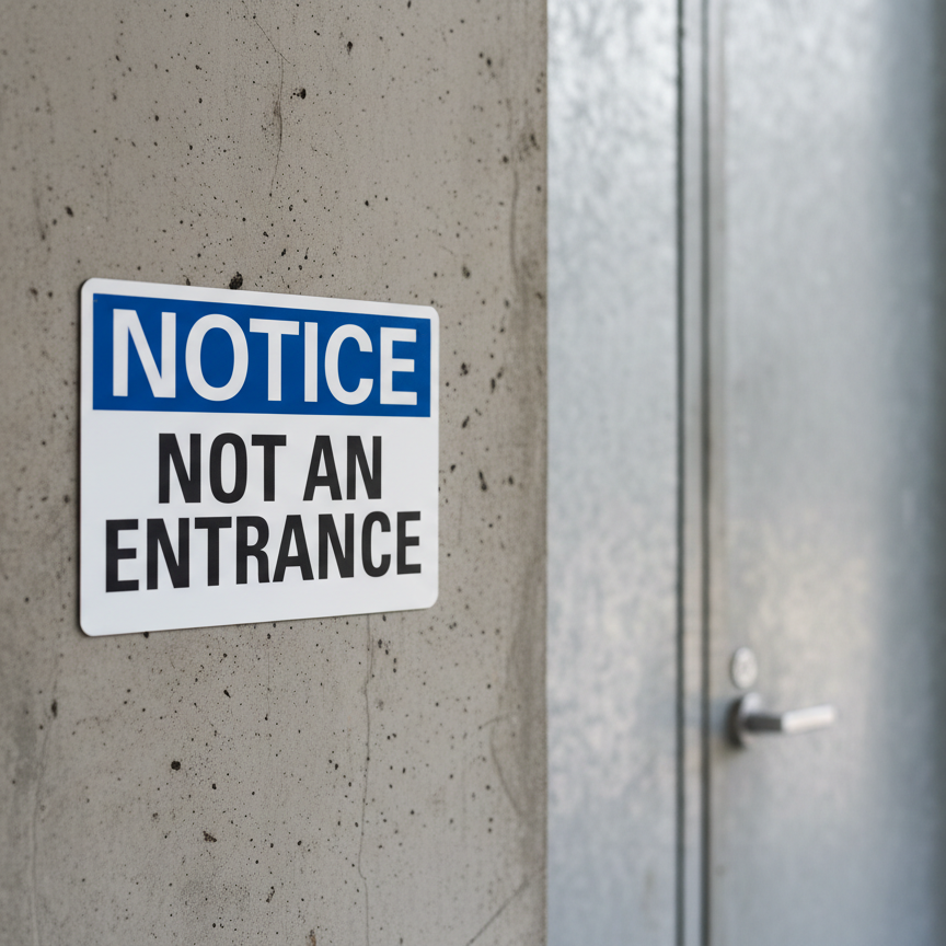 Notice Not An Entrance - Image 2