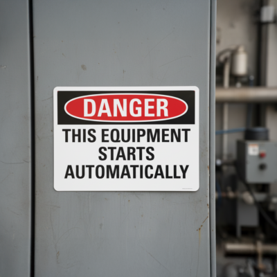 Danger This Equipment Starts Automatically
