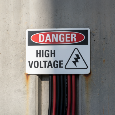 Danger High Voltage (W/Sym)