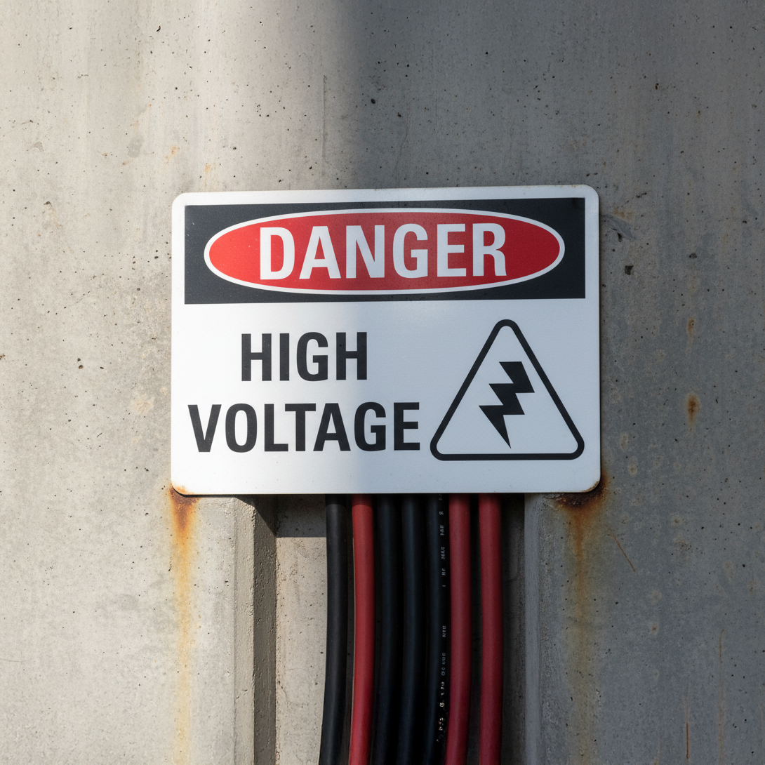 Danger High Voltage (W/Sym)