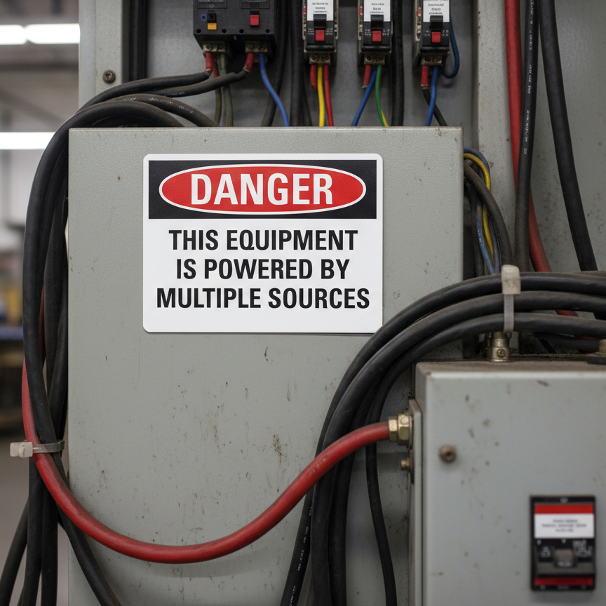 Danger This Equipment Is Powered By Multiple Sources - Image 2
