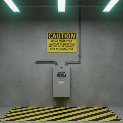 Caution Area In Front Of This Electrical Panel Must Be Kept