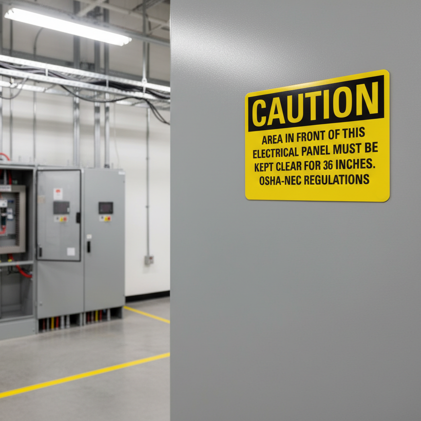 Caution Area In Front Of This Electrical Panel Must Be Kept - Image 2