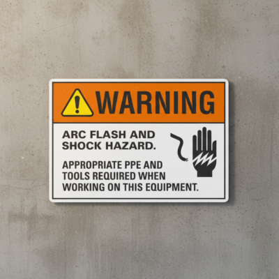 Warning Arc Flash And Shock Hazard Appropriate PPE And Tools