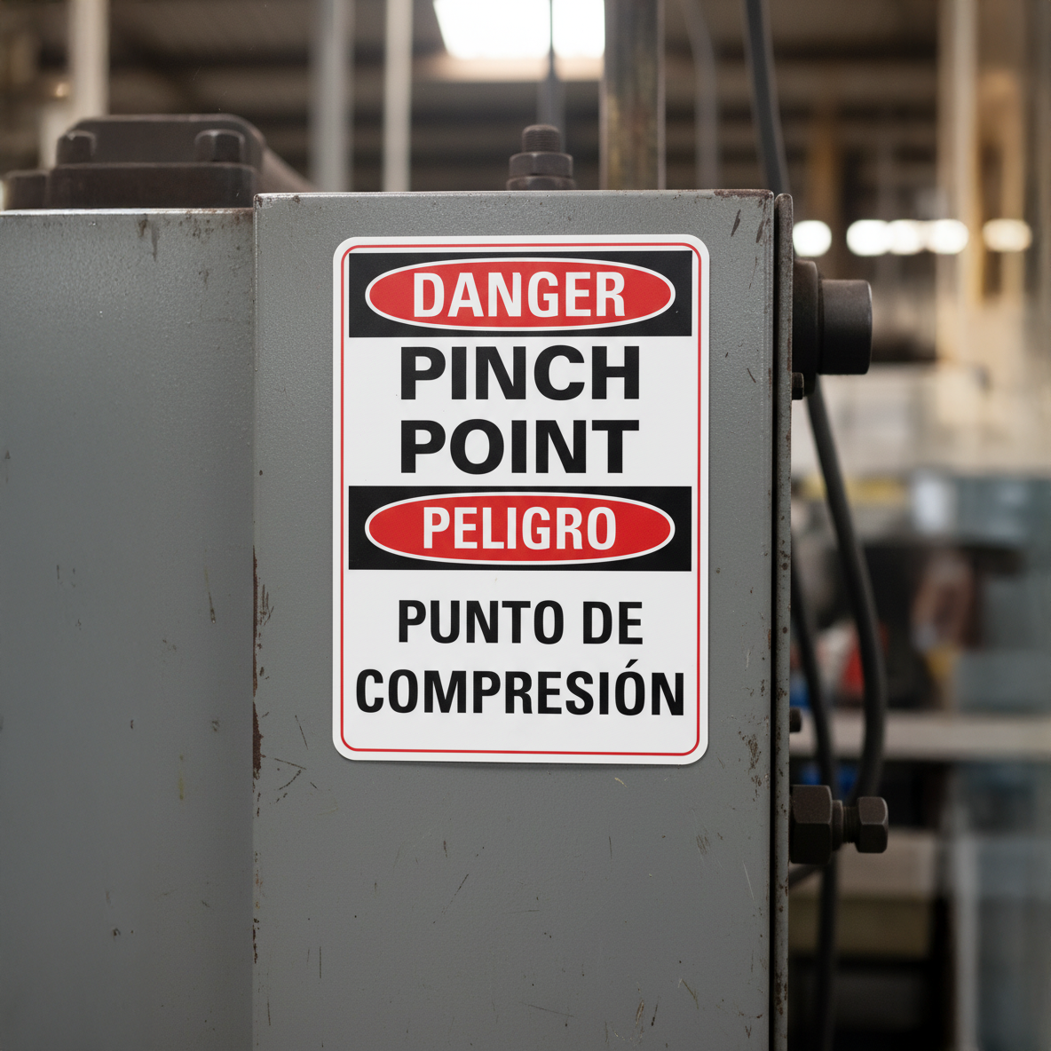 Danger Pinch Point (Bilingual)
