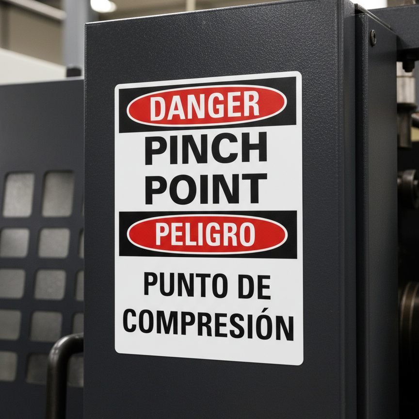 Danger Pinch Point (Bilingual) - Image 2