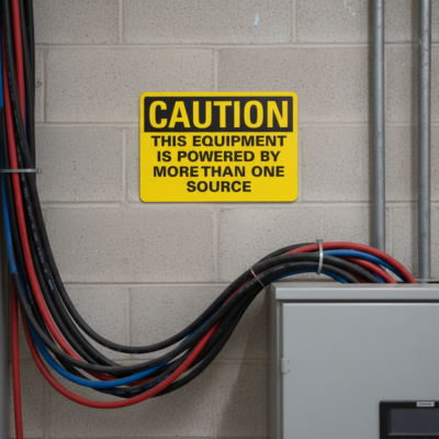 Caution This Equipment Is Powered By More Than One Source