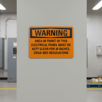 Warning Area In Front Of This Electrical Panel Must Be Kept