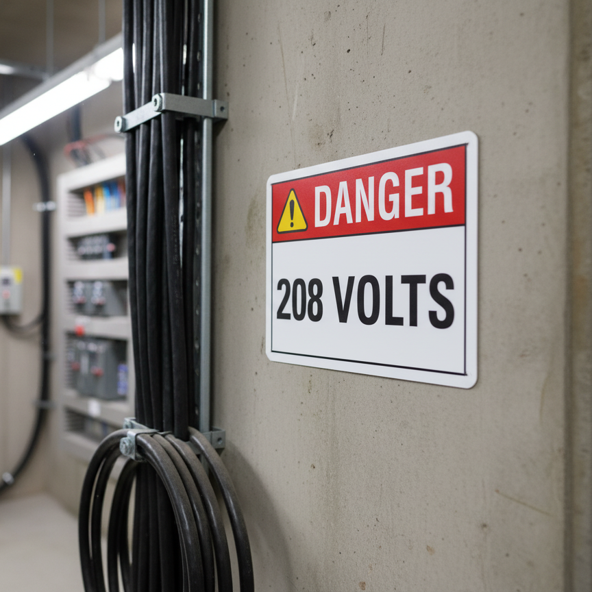 Danger (Ansi) 208 Volts