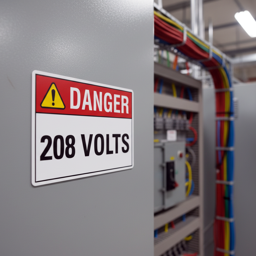 Danger (Ansi) 208 Volts - Image 2