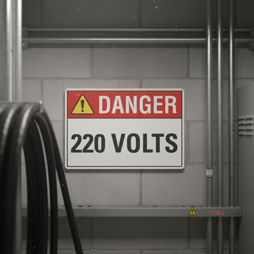 Danger (Ansi) 220 Volts