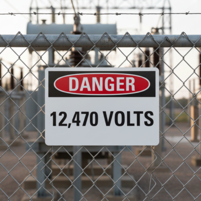 Danger 12,470 Volts