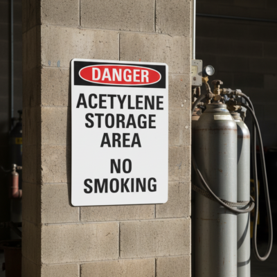 Danger Acetylene Storage Area No Smoking