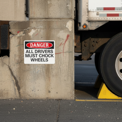 Danger All Drivers Must Chock Wheels