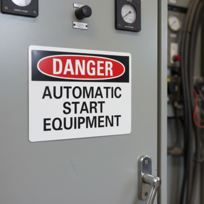 Danger Automatic Start Equipment