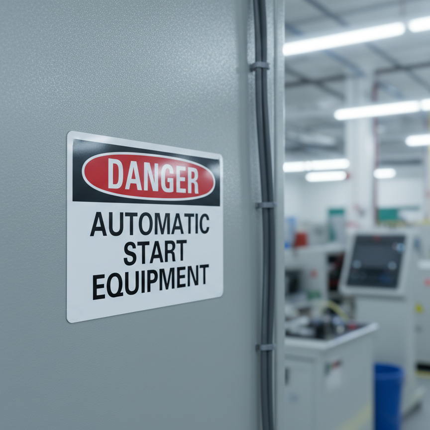 Danger Automatic Start Equipment - Image 2