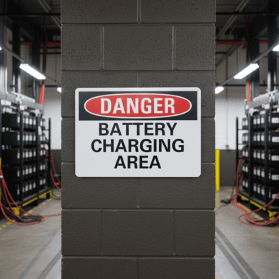Danger Battery Charging Area