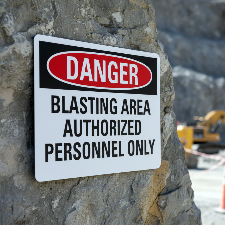 Danger Blasting Area Authorized Personnel Only - Image 2