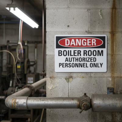 Danger Boiler Room Authorized Personnel Only