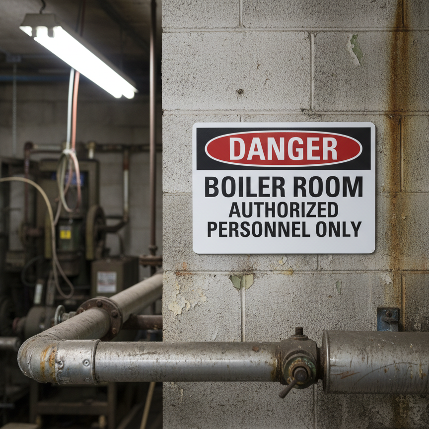 Danger Boiler Room Authorized Personnel Only