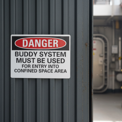 Danger Buddy System Must Be Used For Entry Into