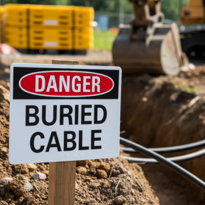 Danger Buried Cable