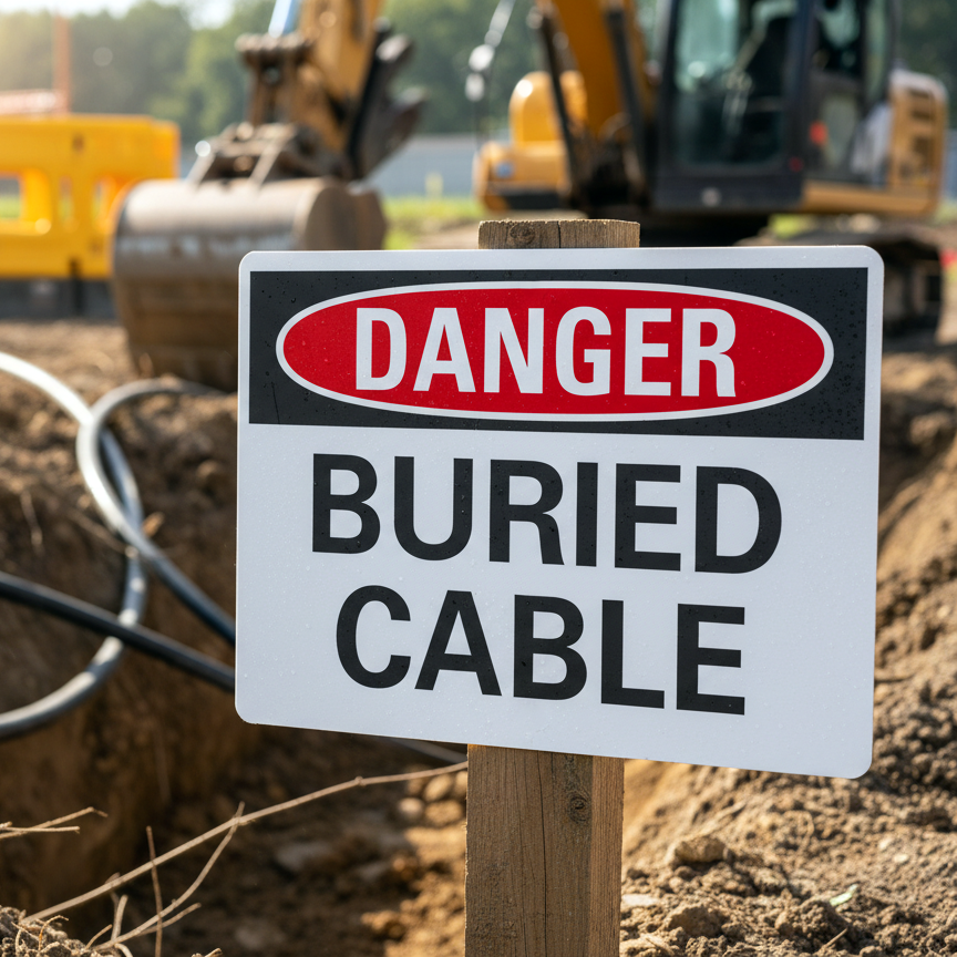 Danger Buried Cable - Image 2