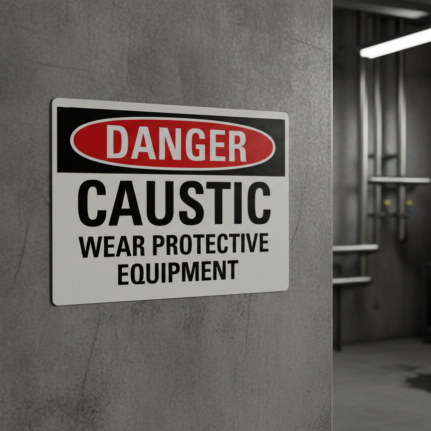 Danger Caustic Wear Protective Equipment - Image 2