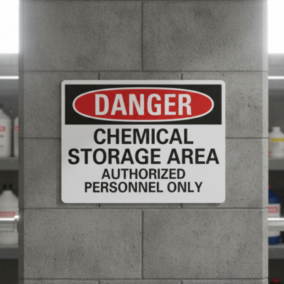 Danger Chemical Storage Area Authorized Personnel Only
