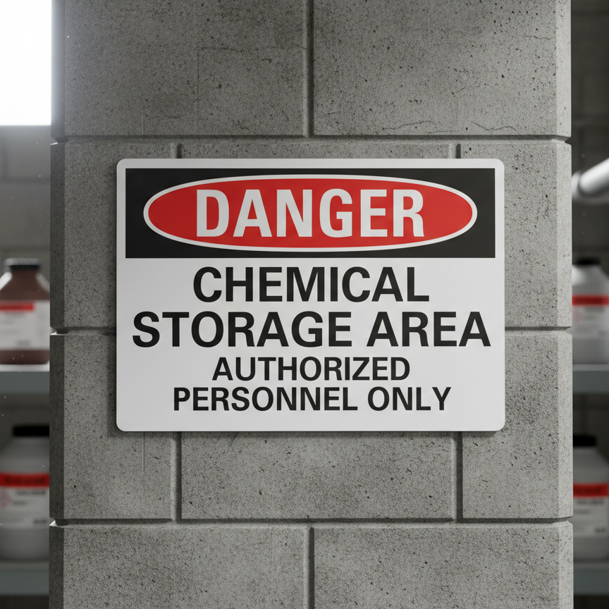 Danger Chemical Storage Area Authorized Personnel Only - Image 2