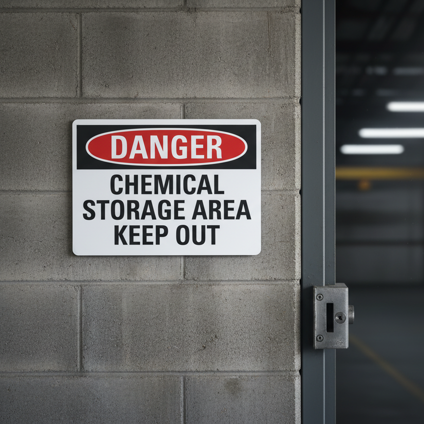 Danger Chemical Storage Area Keep Out