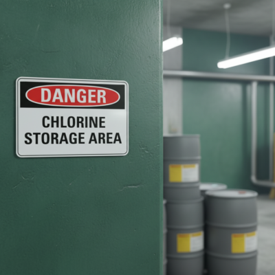 Danger Chlorine Storage Area